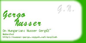 gergo nusser business card